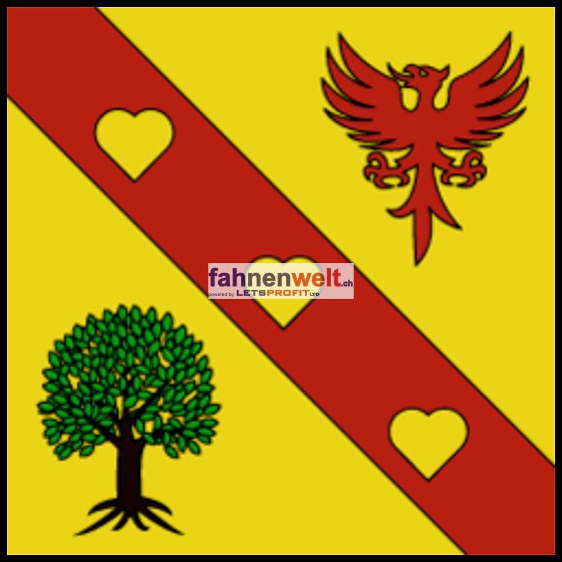 Fahne Gemeinde 2923/2924/2925 Basse-Allaine (JU) | 30 x 30 cm und Gr&ouml;sser - Bild 1