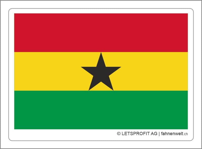 Aufkleber Ghana | 7 x 9.5 cm - Bild 1