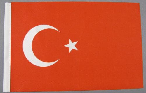T&uuml;rkei Tisch-Fahne DeLuxe ohne St&auml;nder | 15.5 x 24 cm - Bild 2
