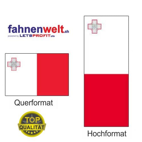 Malta Fahne aus Multi-Flag im Hoch- und Querformat | diverse Gr&ouml;ssen - Bild 1
