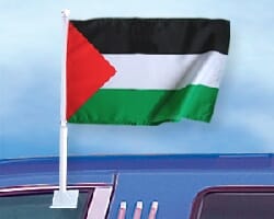 Pal&auml;stina Autofahne / Autoflagge gedruckt | 27 x 45 cm - Bild 1