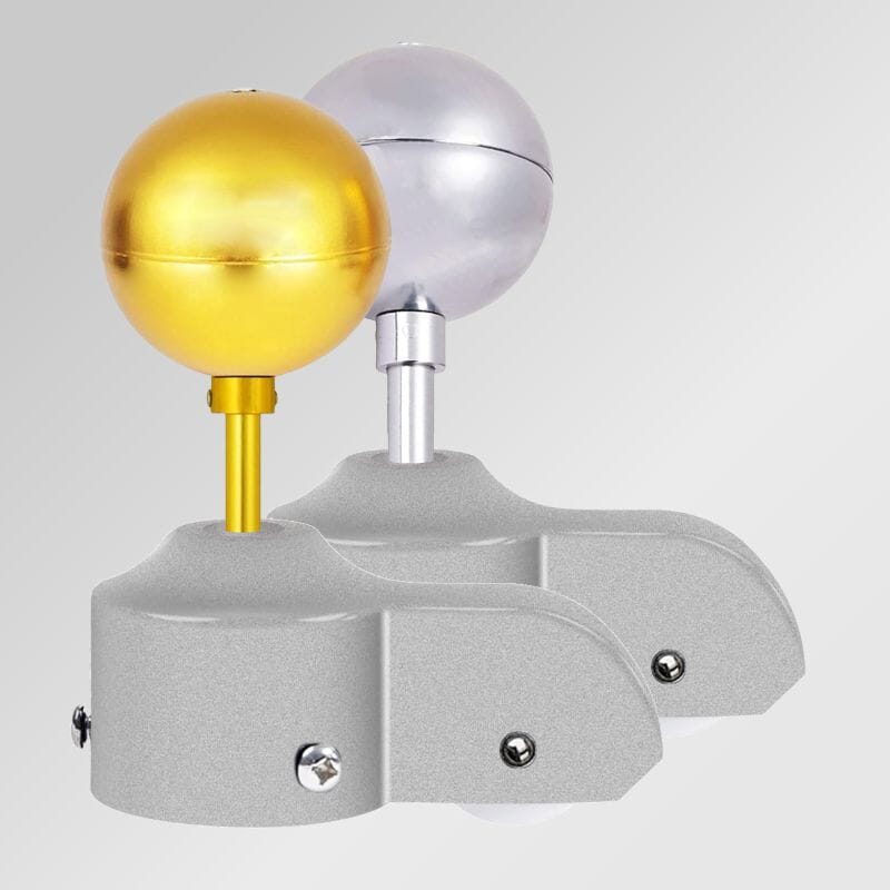 Elegante Abschlusskugel f&uuml;r Fahnenmast &Oslash; 50/60 mm, Gold/Silber - Bild 2