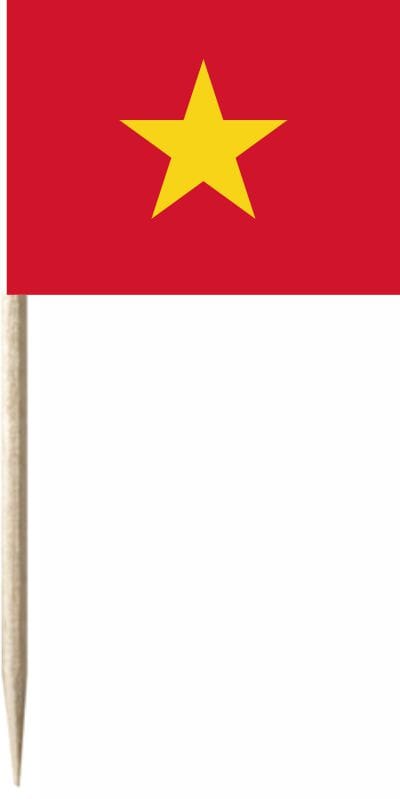 Mini-Fahnen Vietnam Pack &agrave; 50 St&uuml;ck | 30 x 40 mm - Bild 1