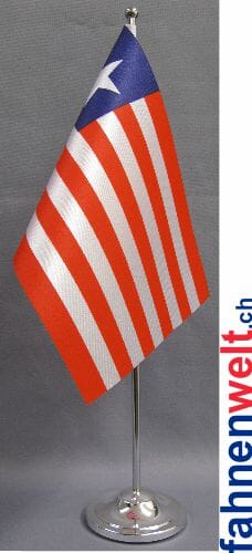 Liberia Tisch-Fahne DeLuxe ohne St&auml;nder | 15.5 x 24 cm - Bild 1