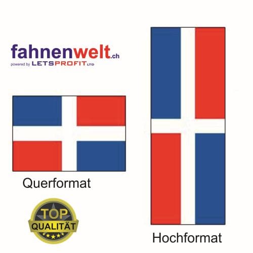 Dominikanische Republik Fahne aus Multi-Flag im Hoch- und Querformat | diverse Gr&ouml;ssen - Bild 1