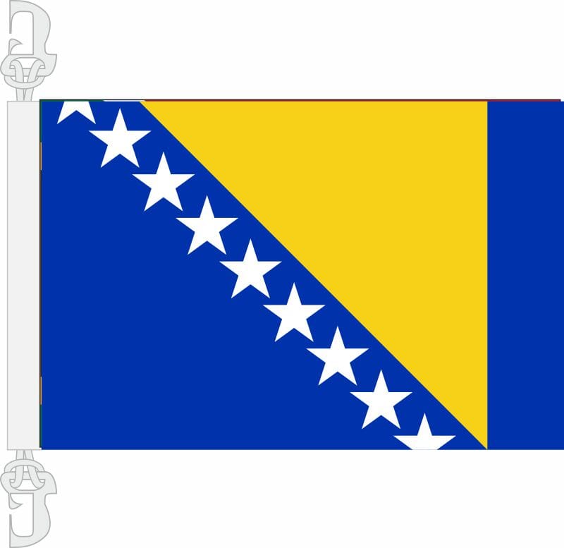 Bosnien und Herzegovina Hissfahne gedruckt im Querformat | 30 x 45 cm - Bild 1