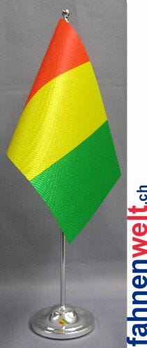 Guinea Tisch-Fahne DeLuxe ohne St&auml;nder | 15.5 x 24 cm - Bild 1