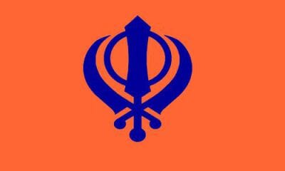 Sikh Fahne gedruckt | 60 x 90 cm - Bild 1