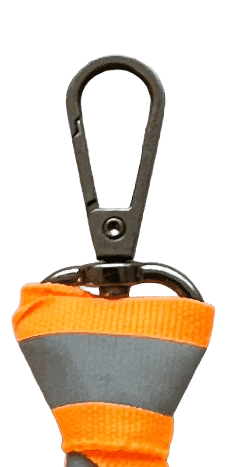 Windsack orange mit Reflexstreifen aus Nylongewebe | 80 cm lang &Oslash; 24 cm - Bild 3