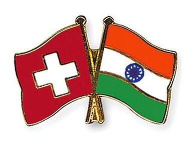 Freundschaftspin Schweiz-Indien | Gr&ouml;sse ca. 22mm - Bild 1