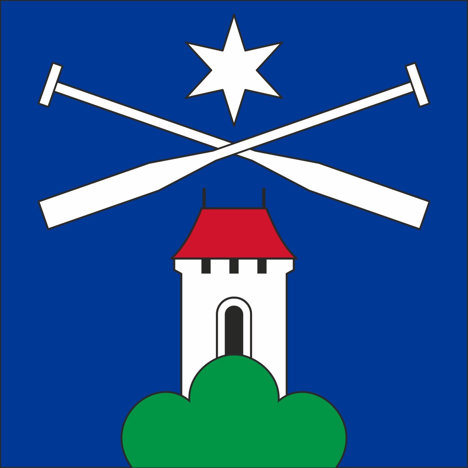 Fahne Gemeinde 5044 Schlossrued (AG) | 30 x 30 cm und Gr&ouml;sser - Bild 1