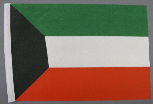 Kuwait Tisch-Fahne DeLuxe ohne St&auml;nder | 15.5 x 24 cm - Bild 2