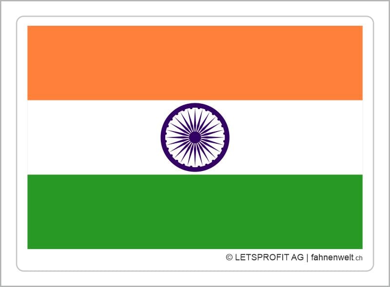 Aufkleber Indien | 7 x 9.5 cm - Bild 1