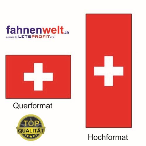 Schweiz Fahne aus Multi-Flag im Hoch- und Querformat | diverse Gr&ouml;ssen - Bild 1