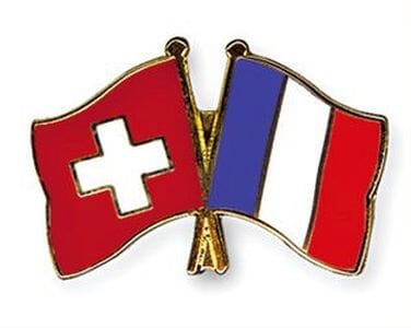 Freundschaftspin Schweiz-Frankreich | Gr&ouml;sse ca. 22mm - Bild 1