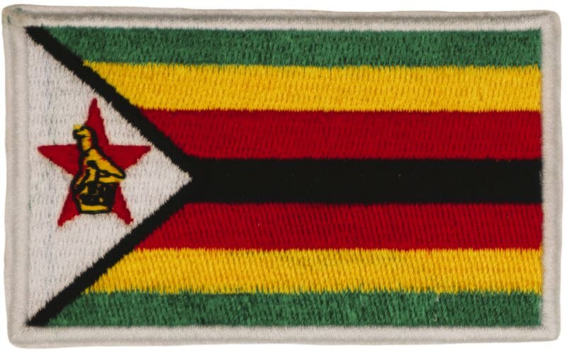 Patch Sticker zum aufb&uuml;geln Simbabwe | 5.5 x 9 cm - Bild 2