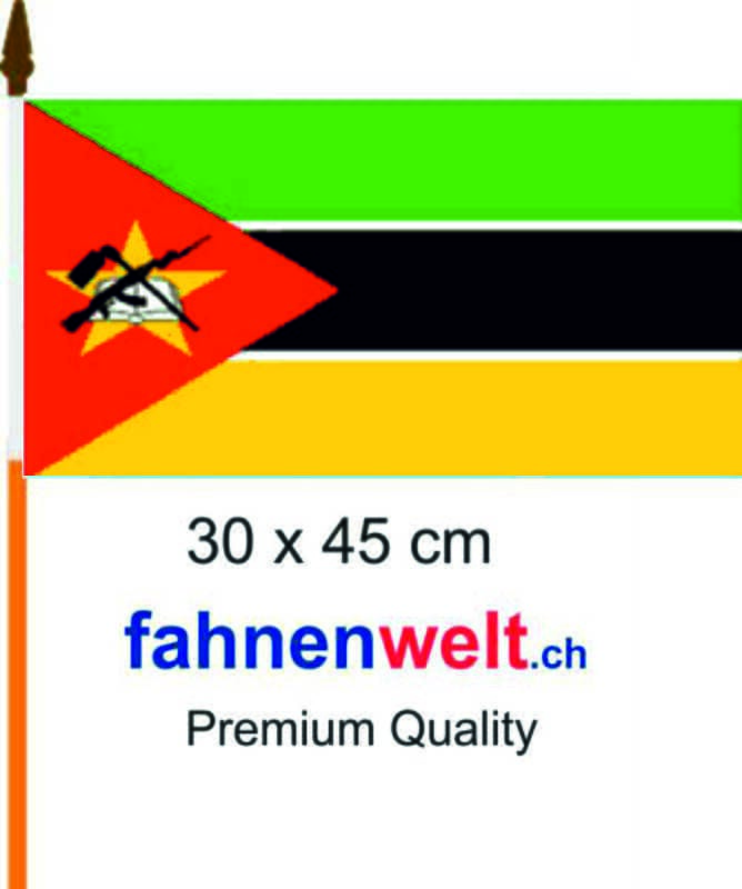 Mosambik Fahne / Flagge am Stab | 30 x 45 cm - Bild 1