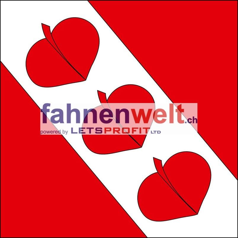Fahne Gemeinde 2608 Courtelary (BE) | 30 x 30 cm und Gr&ouml;sser - Bild 1
