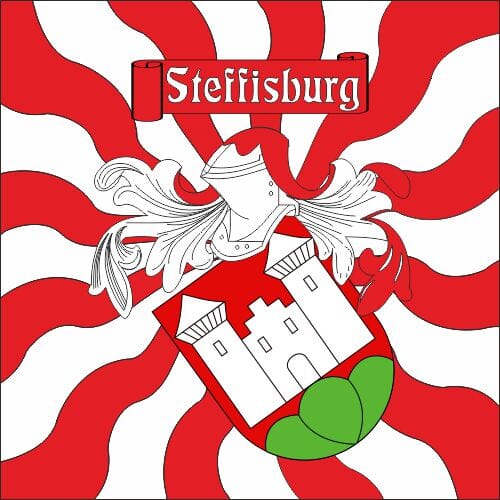 Fahne geflammt Gemeinde 3612 Steffisburg (BE) | 30 x 30 cm und Gr&ouml;sser - Bild 1