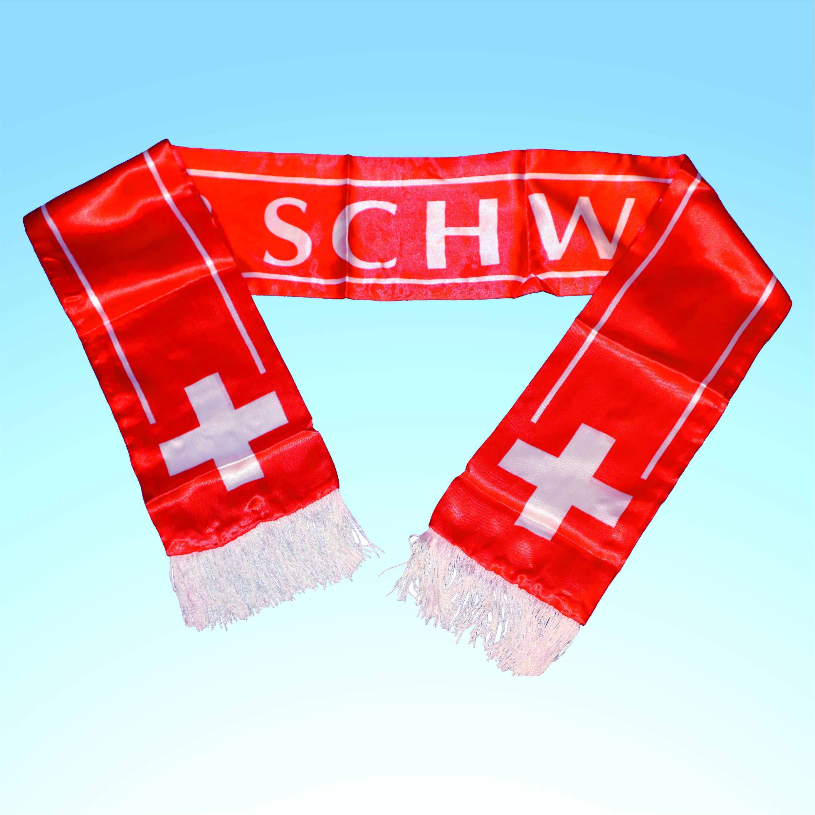 Schweizer Fan-Schal | Luxuri&ouml;se Eleganz, 150 x 13 cm - Bild 1