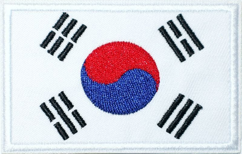 Patch Sticker zum aufb&uuml;geln S&uuml;dkorea | 5.5 x 9 cm - Bild 2