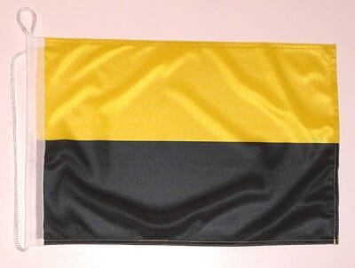 Bootsfahne Gelb / Schwarz | 27 x 40 cm - Bild 1