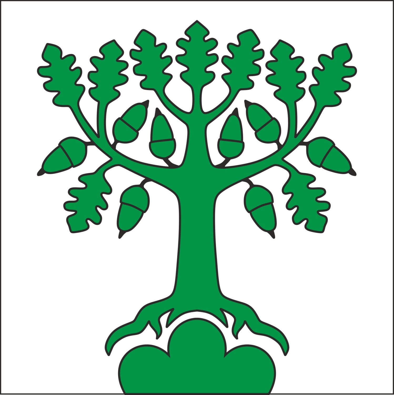 Fahne Gemeinde 8962 Bergdietikon (AG) | 30 x 30 cm und Gr&ouml;sser - Bild 1