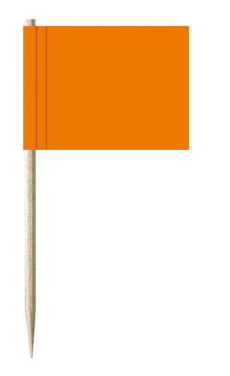 Mini-Fahnen orange Pack &agrave; 50 St&uuml;ck | 30 x 40 mm - Bild 1