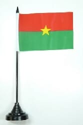 Burkina Faso Tisch-Fahne mit Fuss | 10 x 15 cm - Bild 1