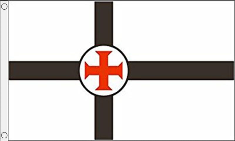 Tempelritter Geheimbund / Secret Society of Templars Fahne gedruckt | 90 x 150 cm - Bild 1