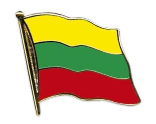 Flaggen Pin Litauen geschwungen | ca. 20 mm - Bild 1
