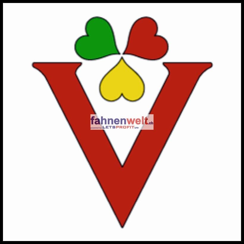 Fahne Gemeinde 1325 Vaulion (VD) | 30 x 30 cm und Gr&ouml;sser - Bild 1
