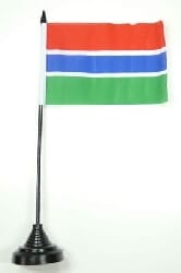 Gambia Tisch-Fahne mit Fuss | 10 x 15 cm - Bild 1