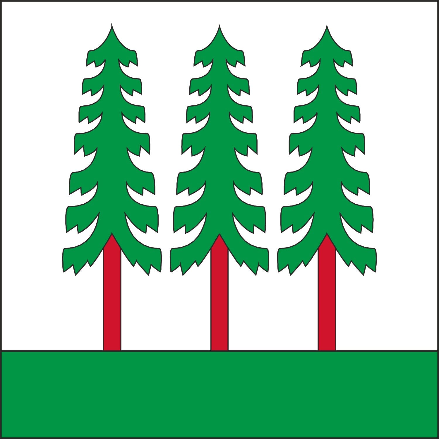 Fahne Gemeinde 8636 Wald (ZH) | 30 x 30 cm und Gr&ouml;sser - Bild 1