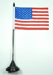 Fan-Set USA mit 2 Tischflaggen, 50 Mini-Fahnen, 10 Holzsockeln und Fahne 100 x 150 cm - Bild 4