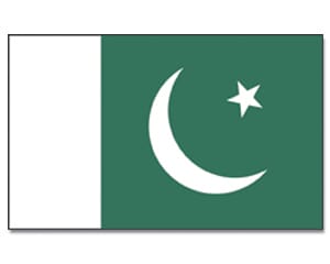 Pakistan Hissfahne gedruckt im Querformat | 90 x 150 cm - Bild 1