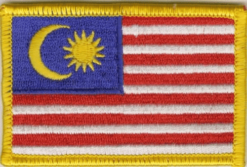 Patch Sticker zum aufb&uuml;geln Malaysia | 5.5 x 9 cm - Bild 1