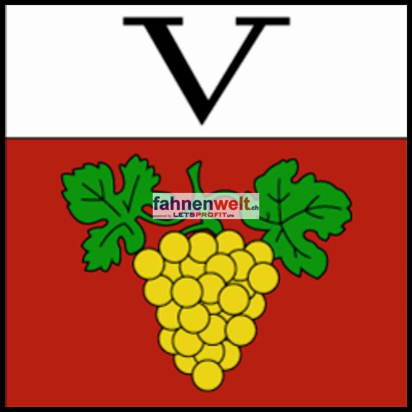 Fahne Gemeinde 1586 Vallamand Ehemalige Gemeinde (VD) | 30 x 30 cm und Gr&ouml;sser - Bild 1