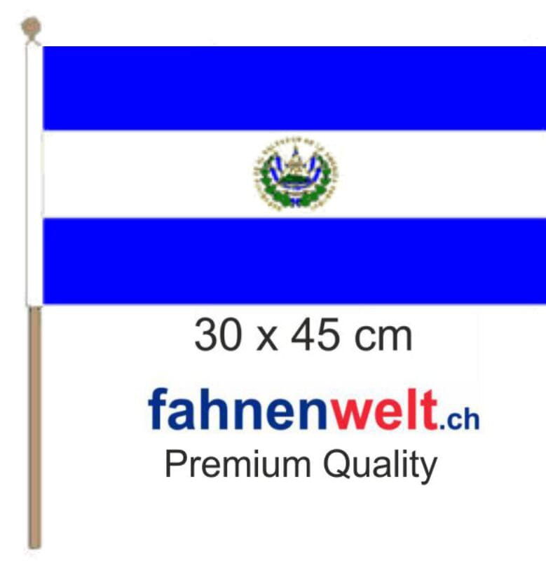 El Salvador Fahne / Flagge am Stab | 30 x 45 cm - Bild 1