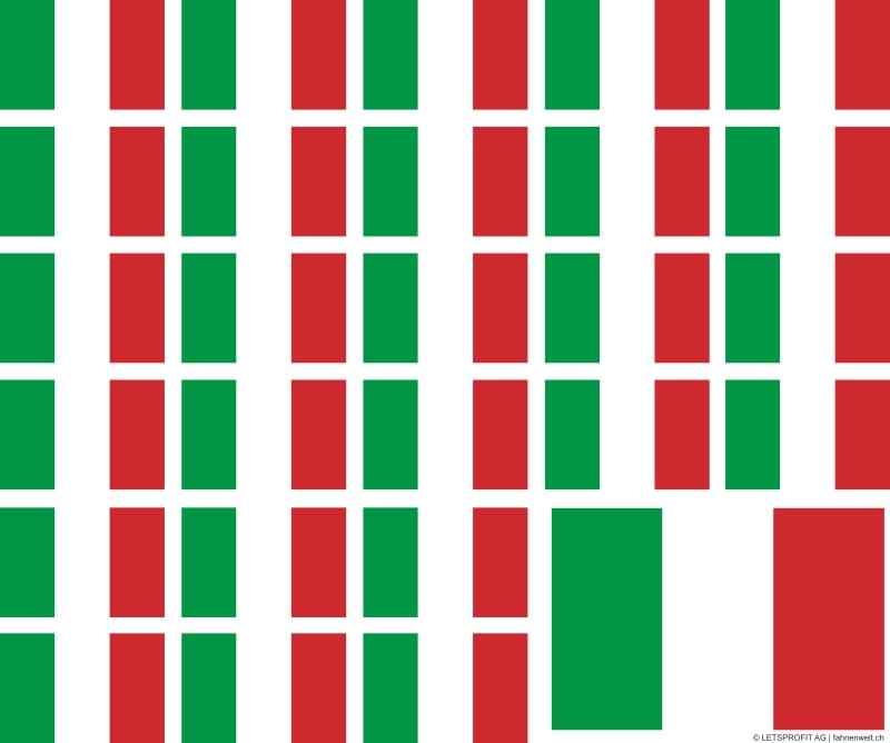 Aufkleber Italien auf Bogen | 12.5 x 10.5 cm - Bild 1