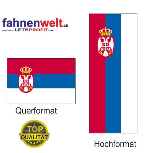 Serbien Fahne aus Multi-Flag im Hoch- und Querformat | diverse Gr&ouml;ssen - Bild 1