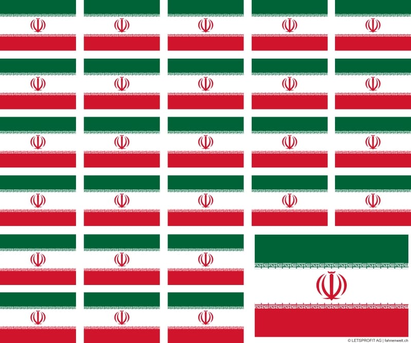 Aufkleber Iran auf Bogen | 12.5 x 10.5 cm - Bild 1