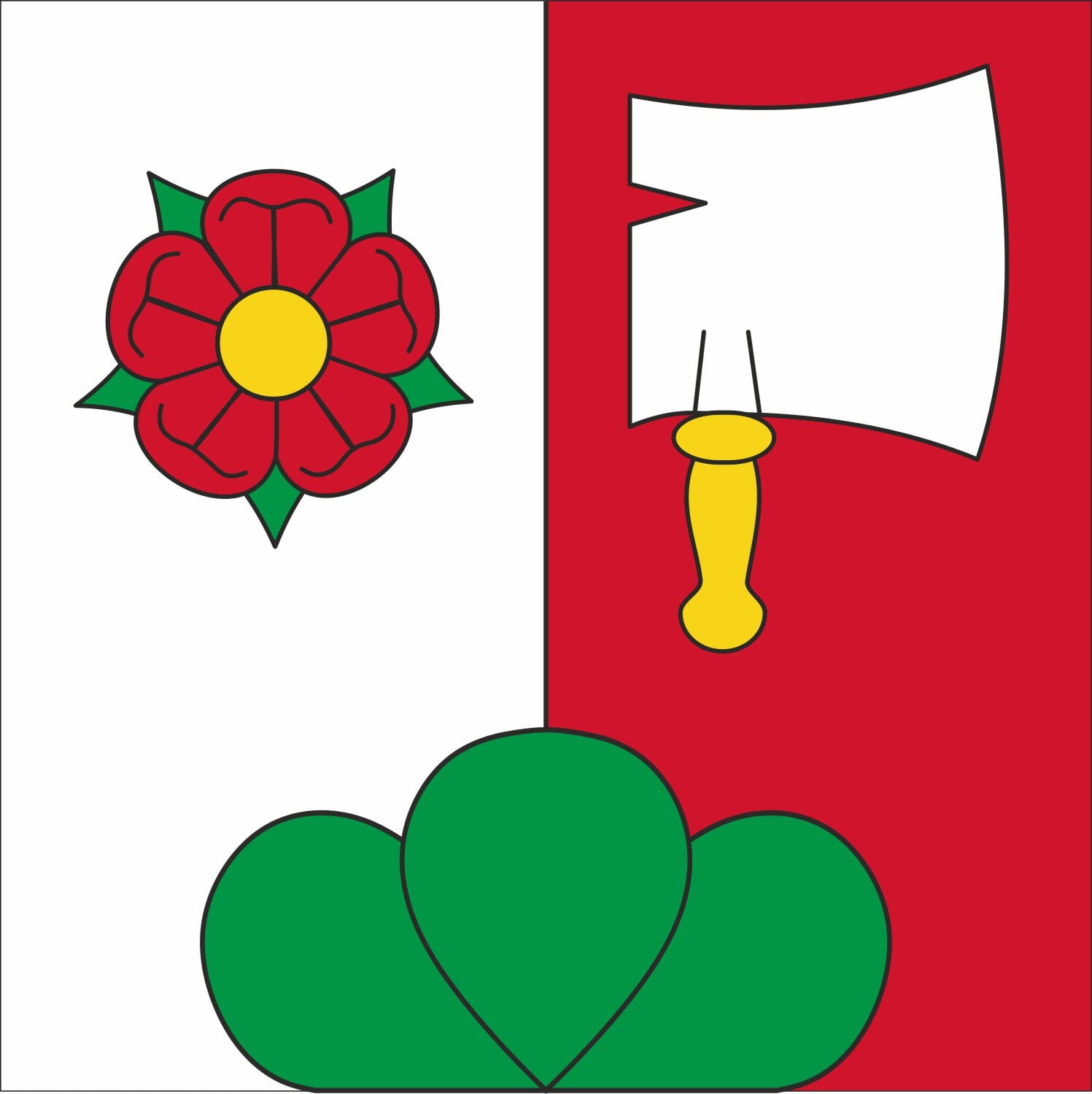 Fahne Gemeinde 3510 H&auml;utligen (BE) | 30 x 30 cm und Gr&ouml;sser - Bild 1