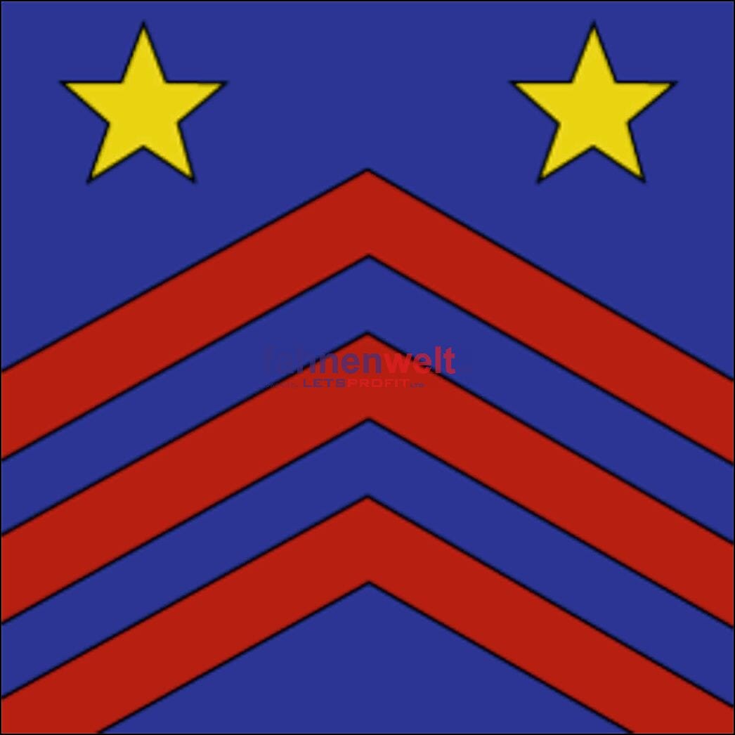 Fahne Gemeinde 2206 Les Geneveys-sur-Coffrane Ehemalige Gemeinde (NE) | 30 x 30 cm und Gr&ouml;sser - Bild 1