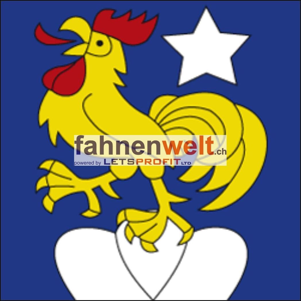 Fahne Gemeinde 2735 Malleray Ehemalige Gemeinde (BE) | 30 x 30 cm und Gr&ouml;sser - Bild 1