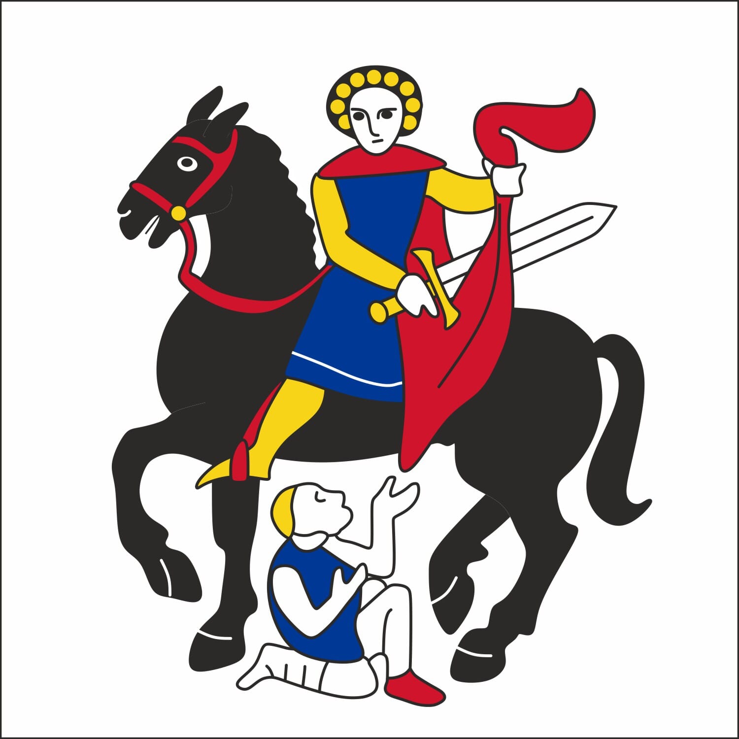 Fahne Gemeinde 7184 Medel (Lucmagn) (GR) | 30 x 30 cm und Gr&ouml;sser - Bild 1