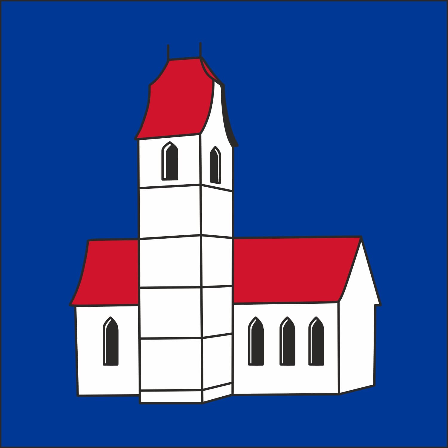 Fahne Gemeinde 8213 Neunkirch (SH) | 30 x 30 cm und Gr&ouml;sser - Bild 1