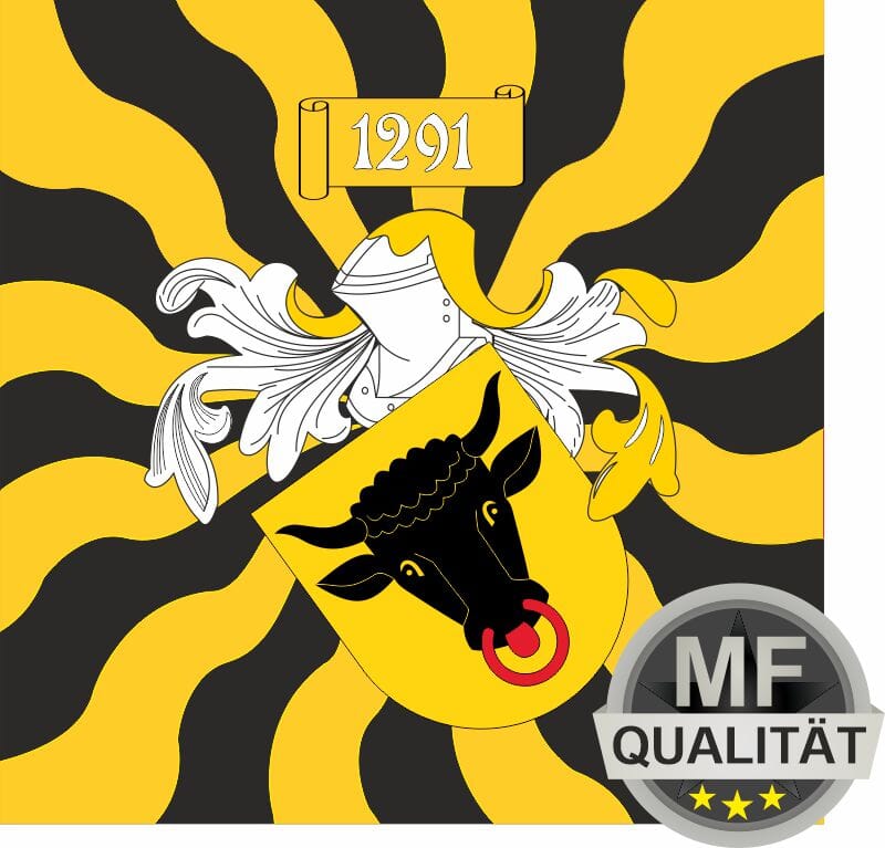 Fahne geflammt Uri AG | 200 x 200 cm - Bild 1