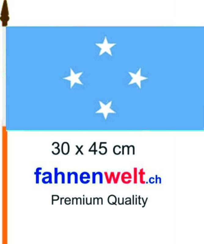 Mikronesien Fahne / Flagge am Stab | 30 x 45 cm - Bild 1