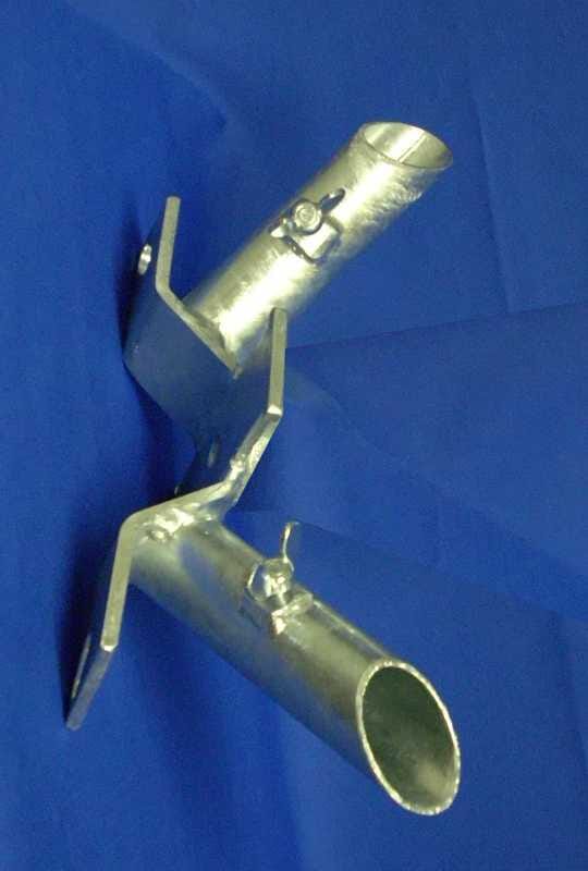 Wandhalter f&uuml;r 2 Fahnenstangen geeignet f&uuml;r Fahnenstangen bis 28 mm - Bild 1